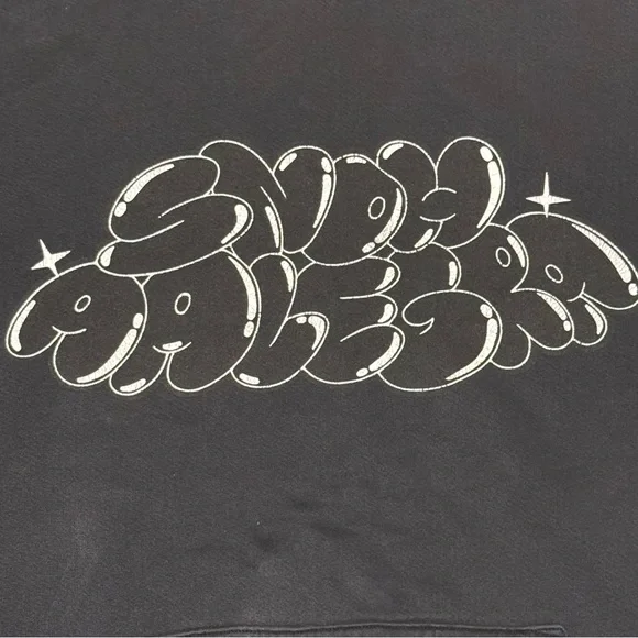 Snoh Aalegra Black Bubble Letter Hoodie Size XL - Picture 2 of 5